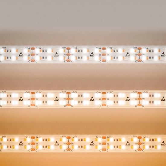 SIGOR 22W/m Tunable White LED-Streifen 2700K-6500K 5m 120LED/m IP20 24V 2200m/m RA90 Steuerbare Lichtfarbe