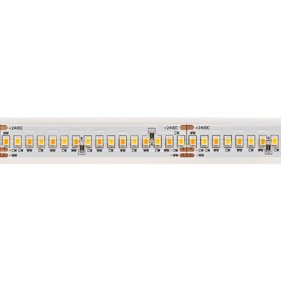 SIGOR 15W/m TW LED-Streifen 5000-2700K 5m 288LED/m IP67 24V Steuerbare Lichtfarbe