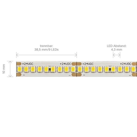 SIGOR 10,85W/m HE PRO LED-Streifen 2700K 5m 234 LED/m IP20 24V 1953lm RA90