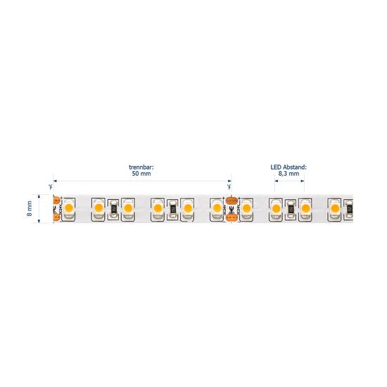 SIGOR 9,6W/m Pro LED-Streifen 3000K 5m 120LEDs/m Warmweiss