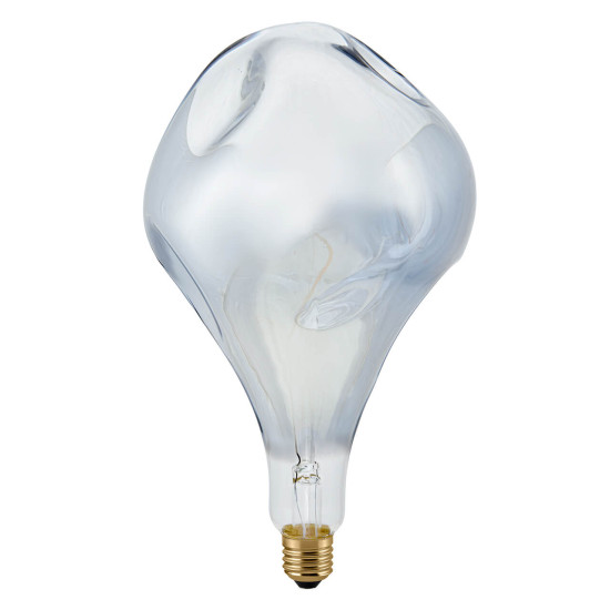 SIGOR LED 6W Giant Drop silber metallic E27 160lm 1800K dimmbar Globe A165 Warmweiss