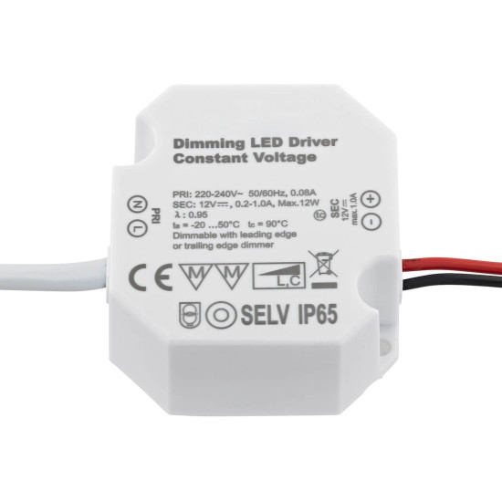 SIGOR Netzteil Powerline Micro Triac 12W 24VDC 50x48x24mm 0,08A IP65