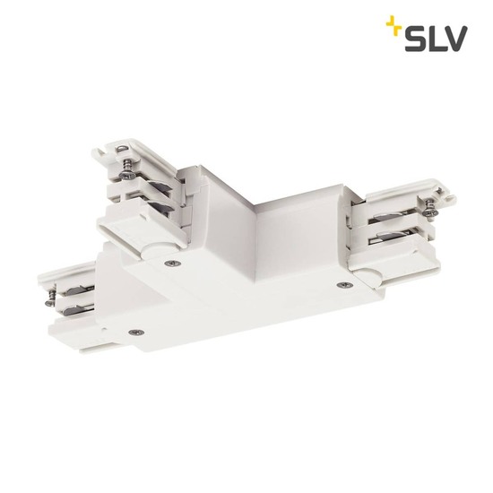 SLV 1001387 T-Verbinder für S-TRACK 3P.Schiene Erde links verkehrsweiß