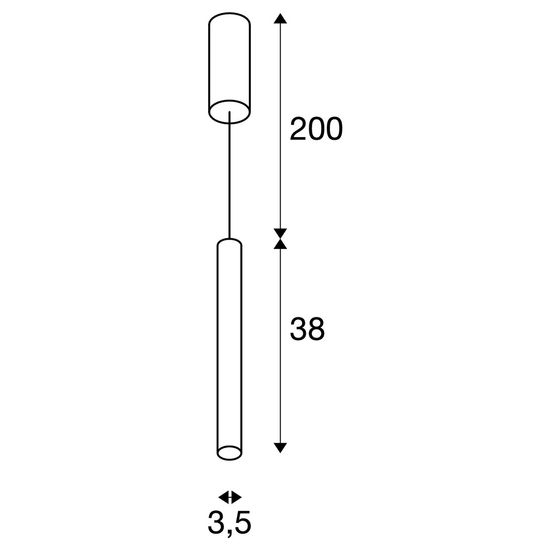 SLV 1003436 HELIA AMBIENT 35 LED Pendelleuchte TRIAC schwarz mit Rosette
