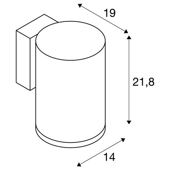 SLV 1003440 ENOLA ROUND L single Outdoor LED Wandleuchte anthrazit CCT 3000/4000K IP65