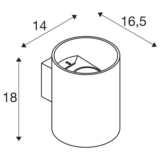 SLV 1004651 RUSTY UP/DOWN WL, Outdoor LED Wandleuchte rund rost CCT switch 3000/4000K IP65