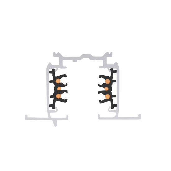 SLV 1006511 S-TRACK 3-Phasen-Einbauschiene, Hochvoltschiene, 1m, schwarz, DALI