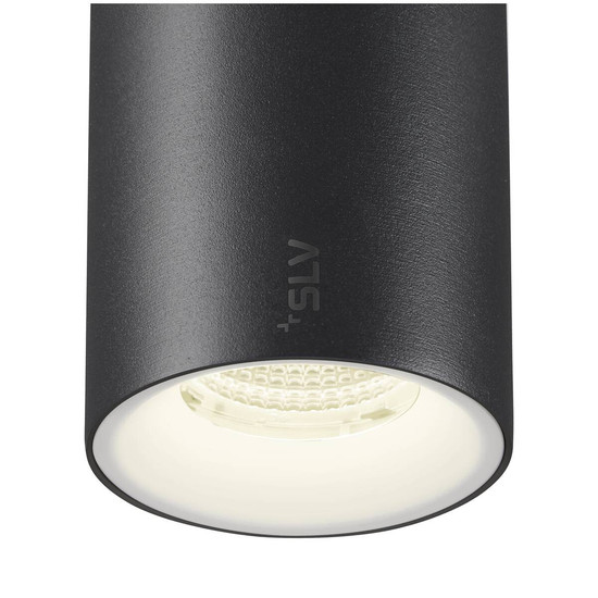 SLV NUMINOS S, 48V Spot, rund, 4000K, 16W, DALI 2, 55°, matt schwarz / matt weiß 1006748