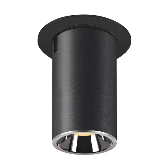 SLV 1006995 NUMINOS PROJECTOR M, Deckeneinbauleuchte, 3000 K, 20°, zylindrisch, schwarz, chrom