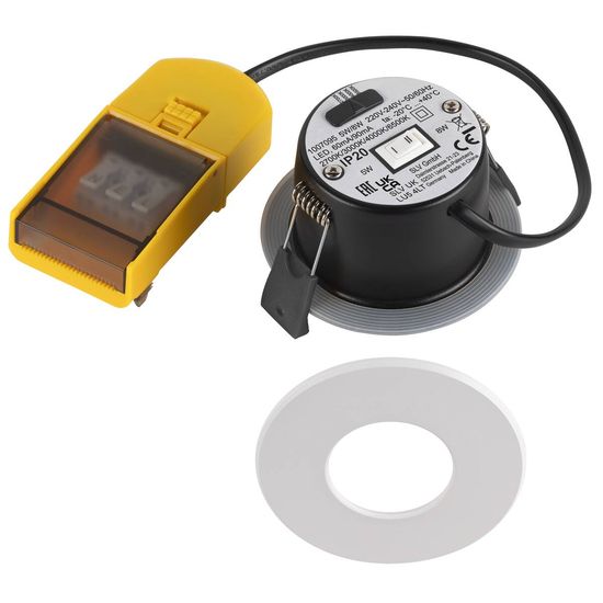 SLV 1007272 Set aus 12x 1007095 UNIVERSAL LED Downlight PHASE IP65 38° und 1007097 cover IP65 weiß