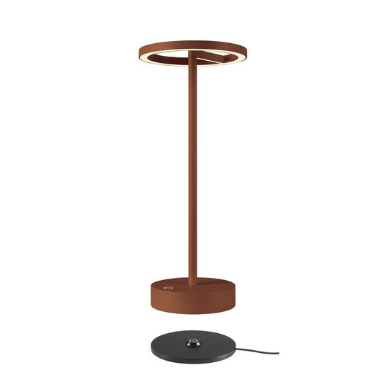 SLV 1007358 VINOLINA ONE, LED Akku-Tischleuchte IP54, 2700K, TOUCH, rost