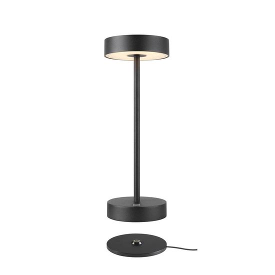 SLV 1007362 VINOLINA, LED Akku-Tischleuchte IP54, 2700/3000K, TOUCH, schwarz