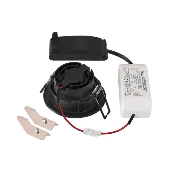 SLV 1007386 NEW TRIA 68, LED Deckeneinbauleuchte, 2700K, 38° rund schwarz