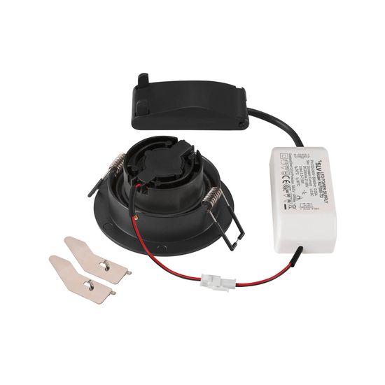 SLV 1007402 NEW TRIA 75, LED Deckeneinbauleuchte, 2700K, 38° rund schwarz