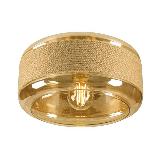 SLV 1007591 PANTILO ROPE 27, Wand-Deckenaufbauleuchte, zylindrisch, E27 gold