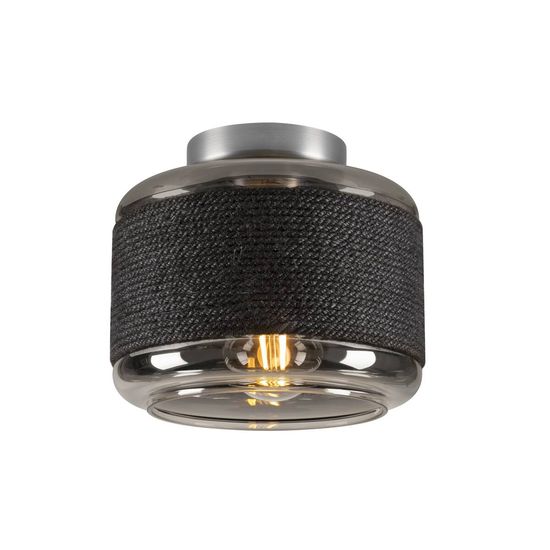 SLV 1007593 PANTILO ROPE 19, Wand-Deckenaufbauleuchte, zylindrisch, E27 silber