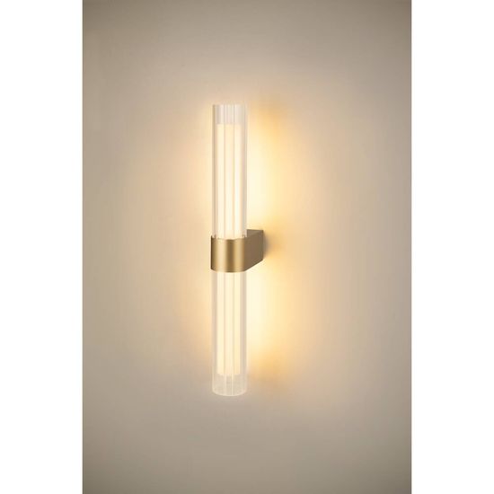 SLV 1007616 LYGANT double, LED Wandaufbauleuchte, 3000K, 11W, messing