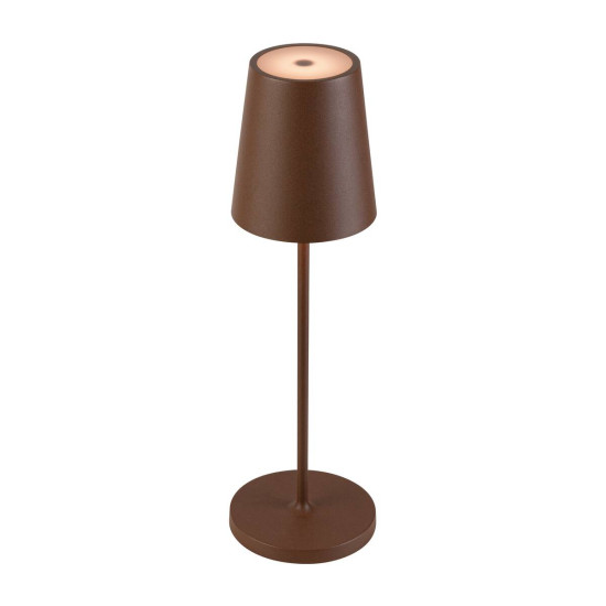 SLV 1007695 VINOLINA TWO, LED Akku-Tischleuchte IP65, 2200/2700/3000K, TOUCH, rost