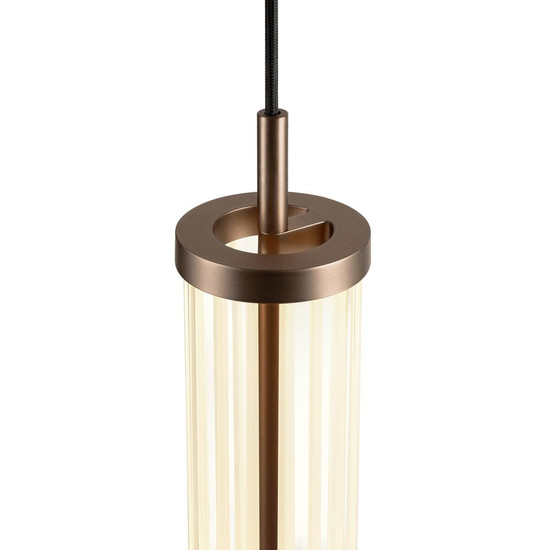 SLV QUIMERA, Pendelleuchte, Pendellänge 150cm, 2700/3000K, PHASE, dunkel kupfer 1008034