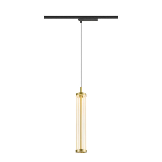 SLV QUIMERA, 1 Pendelleuchte, Pendellänge 150cm, 2700K, PHASE, gebürstet messing 1008042