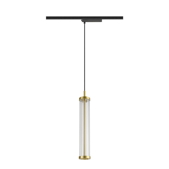 SLV QUIMERA, 1 Pendelleuchte, Pendellänge 150cm, 2700K, PHASE, gebürstet messing 1008042