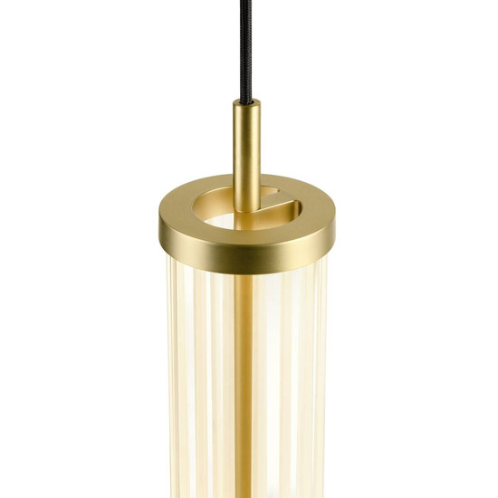 SLV QUIMERA, 1 Pendelleuchte, Pendellänge 150cm, 2700K, PHASE, gebürstet messing 1008042