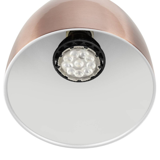 SLV PARA CONE 14, 3 Phasen System Leuchte, GU10, kupfer/weiß 1008057