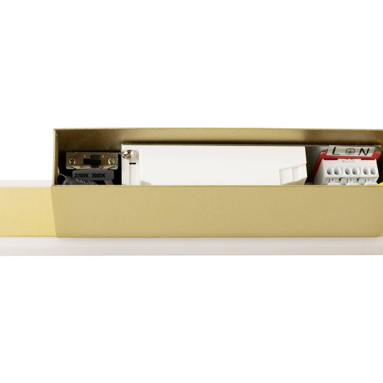 SLV ONE LINEAR 70, Wandaufbauleuchte, UP/DOWN, 2700/3000K, PHASE, messing 1008083