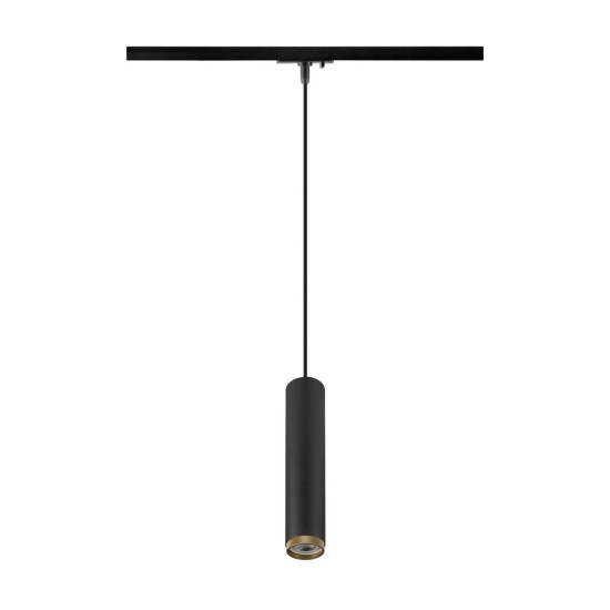 SLV GRIP! L, 1 Pendelleuchte, GU10, Pendellänge 200cm, 1x max. 6W, schwarz / gold 1008471