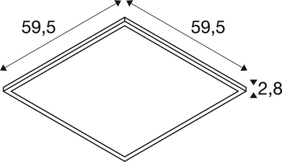 SLV 1008603 PANEL C 600, DALI 34 W 930/940 UGR