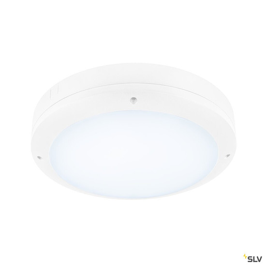 SLV 1008833 OUTDOOR BULKHEAD V 360, 20W 830/840/856 IP65 IK10 weiß