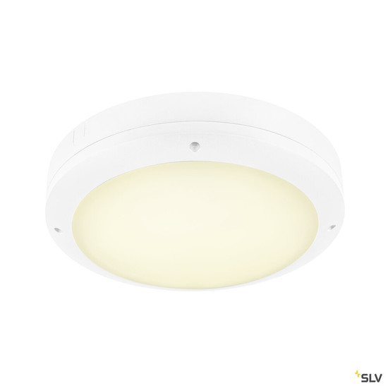 SLV 1008901 OUTDOOR BULKHEAD V 360, SENSOR 20W 830/840/856 IP65 IK10, weiß