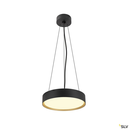 SLV 1008920 DECONA 30, CL, PHASE, Deckenaufbauleuchte, rund, 3000/4000K, 17 W, schwarz / gold