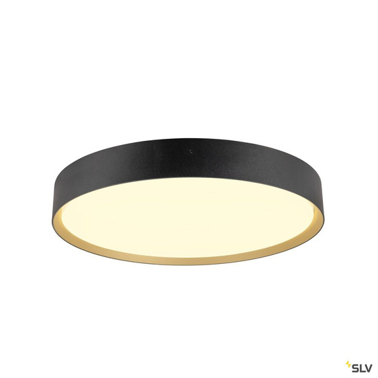 SLV 1008924 DECONA 42, CL, PHASE, Deckenaufbauleuchte, rund, 3000/4000K, 23 W, schwarz / gold
