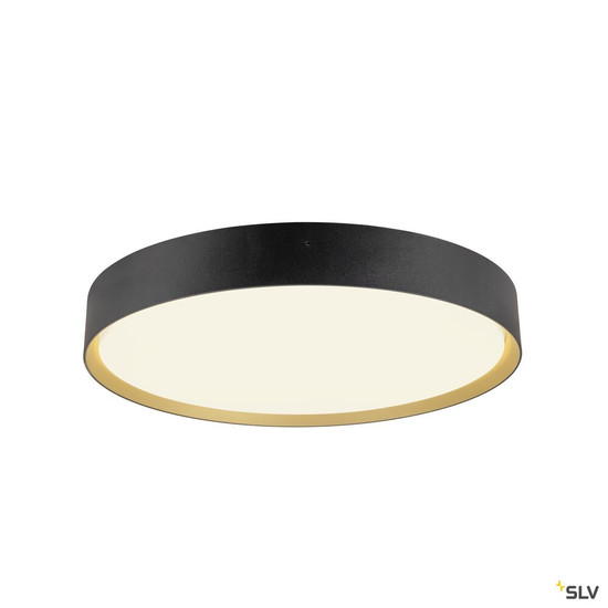 SLV 1008924 DECONA 42, CL, PHASE, Deckenaufbauleuchte, rund, 3000/4000K, 23 W, schwarz / gold