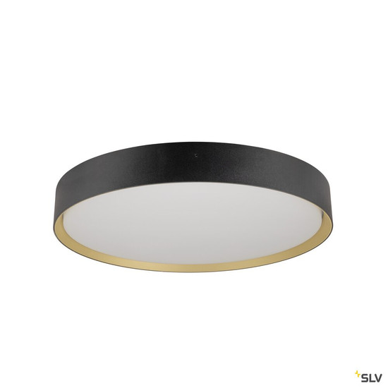 SLV 1008924 DECONA 42, CL, PHASE, Deckenaufbauleuchte, rund, 3000/4000K, 23 W, schwarz / gold
