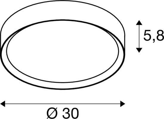 SLV 1008925 DECONA 30, CL, Sensor, Deckenaufbauleuchte, rund, 2700/3000K, 17 W, weiß