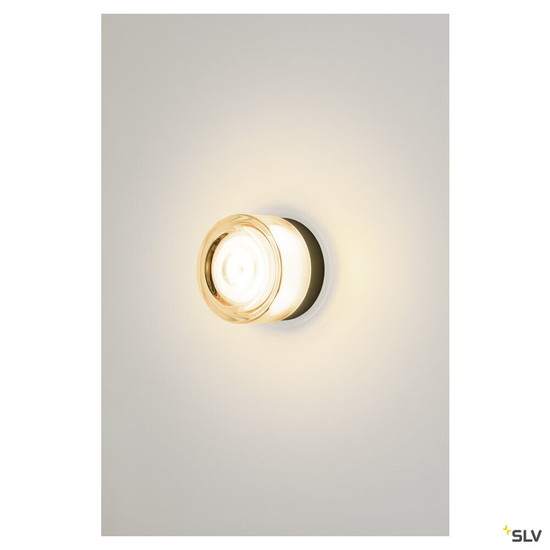 SLV 1008941 CYFT WAVE, Wand- und Deckenaufbauleuchte, 2700/3000/4000 K, 6,5 W, PHASE, schwarz / amber