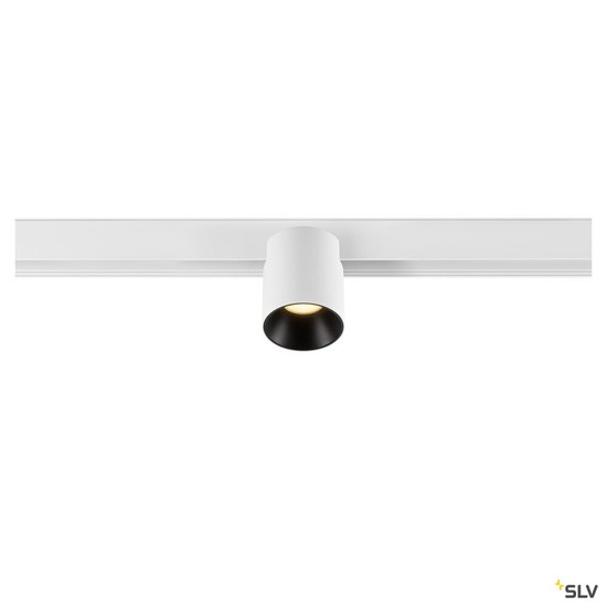 SLV 1008961 FIX-IT!, 48V, DALI, rund, Surface mounted track, Spot, 3000K, 6.6 W, 36°, weiß / schwarz