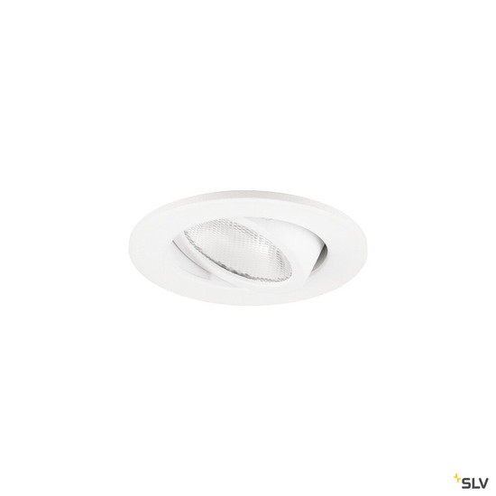 SLV 1009002 NEW TRIA® 45, DL, rund, Deckeneinbauleuchte, 2700 K, 24°, weiß