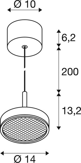 SLV 1009015 GRIP! FLAT, Pendelleuchte, PHASE, 2700/3000 K, weiß / schwarz