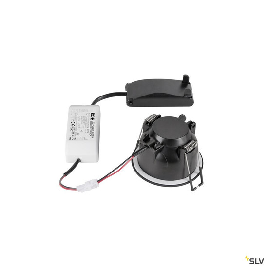 SLV 1009023 NEW TRIA® 68, Deckeneinbauleuchte, PHASE, AIRTIGHT, rund, 3000 K, 7.5 W, schwarz