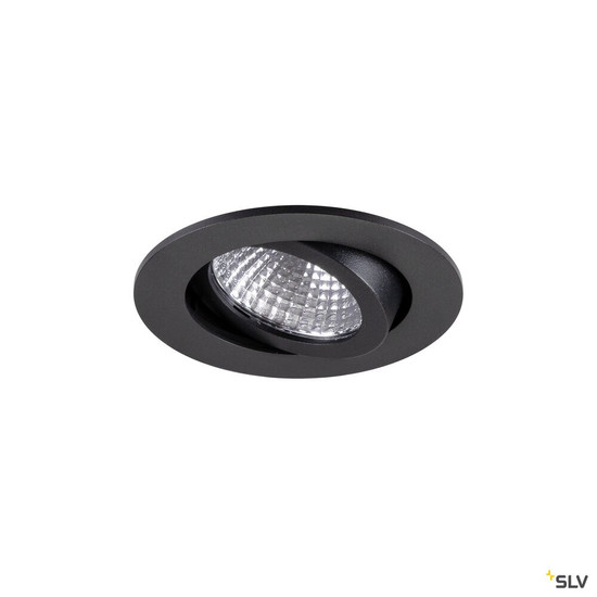 SLV 1009023 NEW TRIA® 68, Deckeneinbauleuchte, PHASE, AIRTIGHT, rund, 3000 K, 7.5 W, schwarz