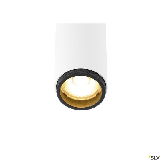 SLV 1009025 GRIP! S, 48V Spot, deep & recessed track, zylindrisch, 3000K, 9.8 Watt, DALI, 29°, weiß / schwarz