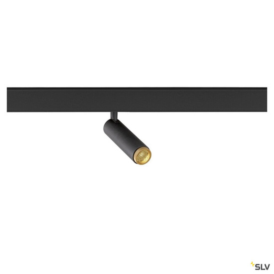 SLV 1009027 GRIP! S, 48V Spot, deep & recessed track, zylindrisch, 3000K, 9.8 Watt, DALI, 29°, schwarz / gold