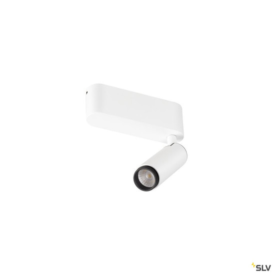 SLV 1009037 GRIP! S, Deckenaufbauleuchte, single, PHASE, 3000 K, 11 W, 29°, weiß / schwarz