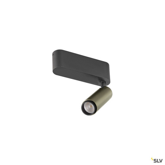 SLV 1009041 GRIP! S, Deckenaufbauleuchte, single, PHASE, 3000 K, 11 W, 29°, bronze / schwarz