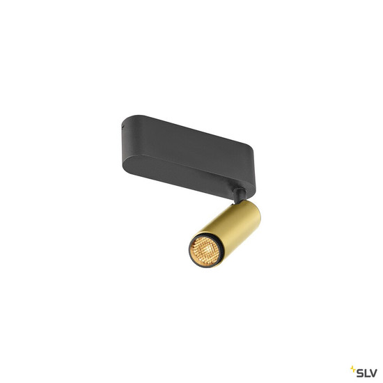 SLV 1009042 GRIP! S, Deckenaufbauleuchte, single, PHASE, 2700 K, 11 W, 29°, gold / schwarz