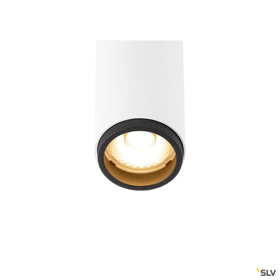 SLV 1009044 GRIP! S, Deckenaufbauleuchte, double, PHASE, 2700 K, 21 W, 29°, weiß / schwarz