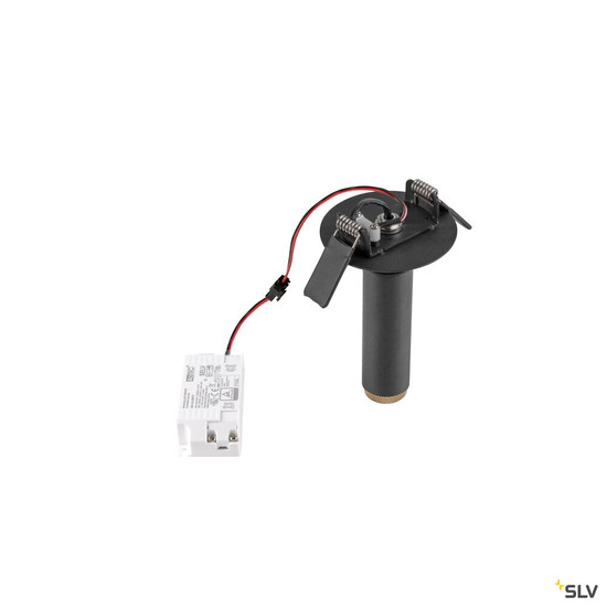 SLV 1009055 GRIP! S, Deckeneinbauleuchte, PHASE, 3000 K, 29°, IP20, zylindrisch, schwarz / gold